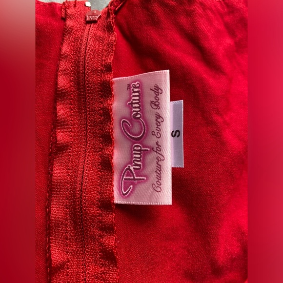 Pinup Couture Evelyn Retro Red Dress Size Small - Picture 2 of 8